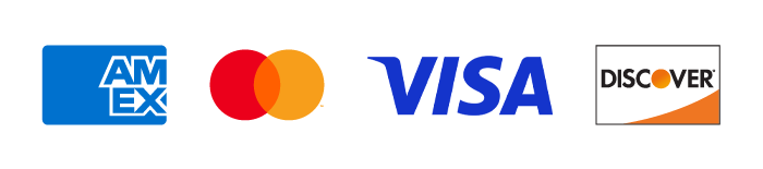 Accepted cards: American Express, Mastercard, Visa, Discover